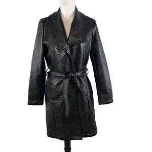 Weatherproof Vintage Women's Long Wrap Jacket w/ Belt size Small Career Church